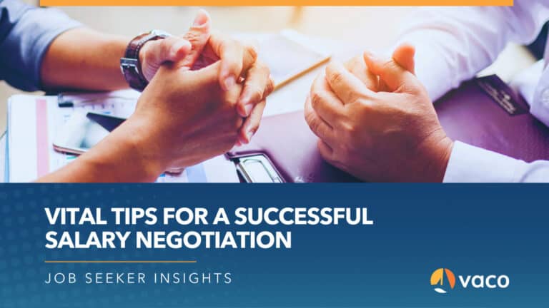 Vaco Blog Graphic - tips for a successful salary negotiation