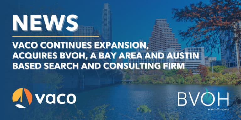 BVOH acquired by Vaco press release graphic