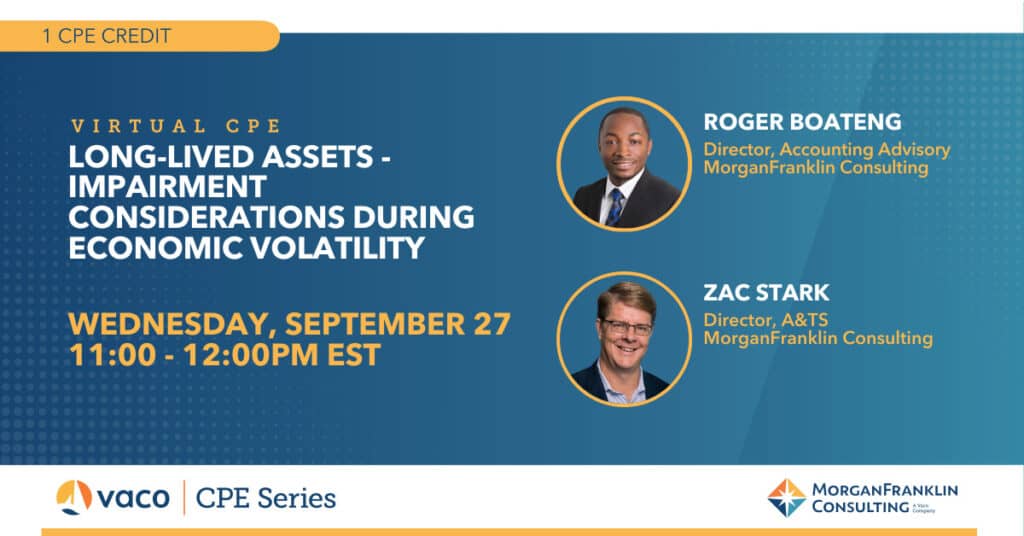 Long Lived Assets Impairments Webinar CPE - Sept 2023 Vaco MFC