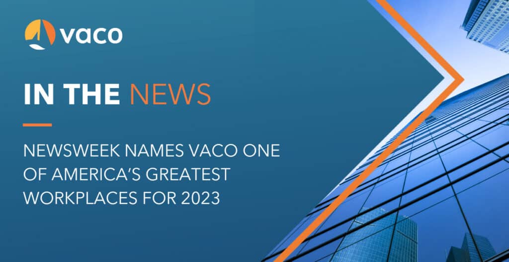 Vaco Press Release - Newsweek Greatest Workplaces 2023